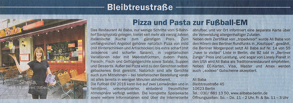 Pizza und Pasta zur Fußball EM